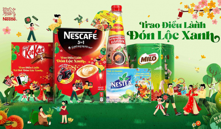 NESTLÉ Tết 2022 cùng người tiêu dùng “Trao điều hành, Đón lộc xanh”