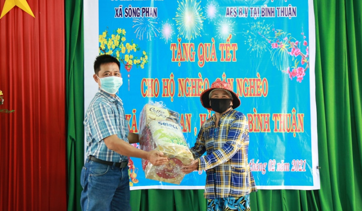 AES Việt Nam trao cái Tết ấm áp cho 100 hộ nghèo tỉnh Bình Thuận