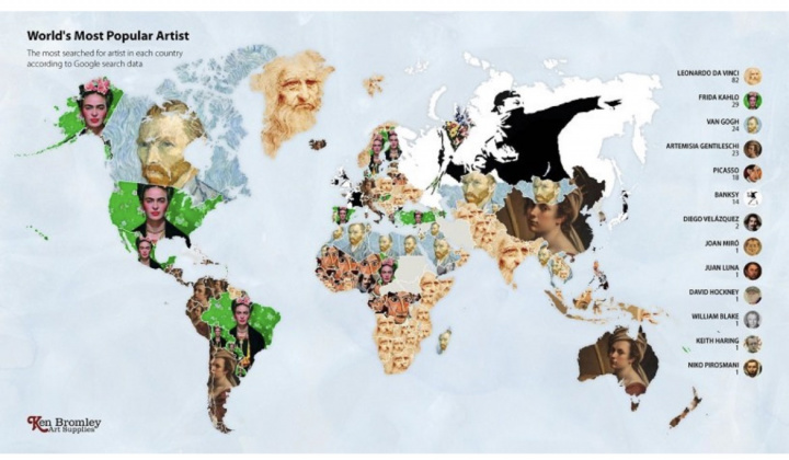Họa sỹ nào được tìm kiếm nhiều nhất trên Google năm 2020