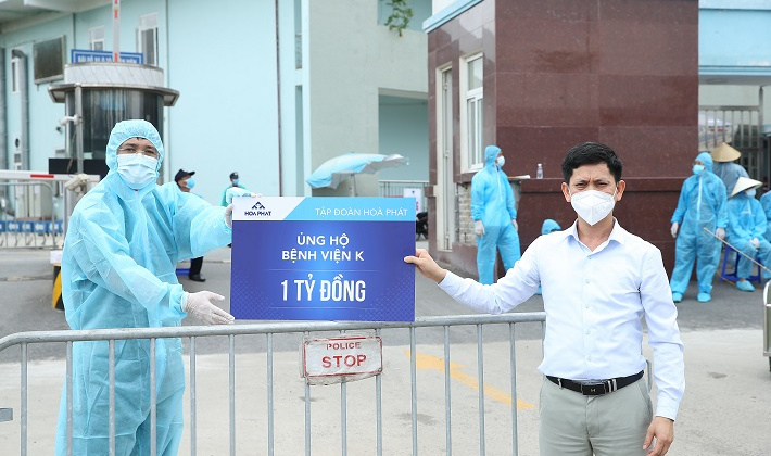 Tập đoàn Hòa Phát tiếp tục ủng hộ 3 tỷ đồng hỗ trợ công tác phòng chống dịch Covid-19