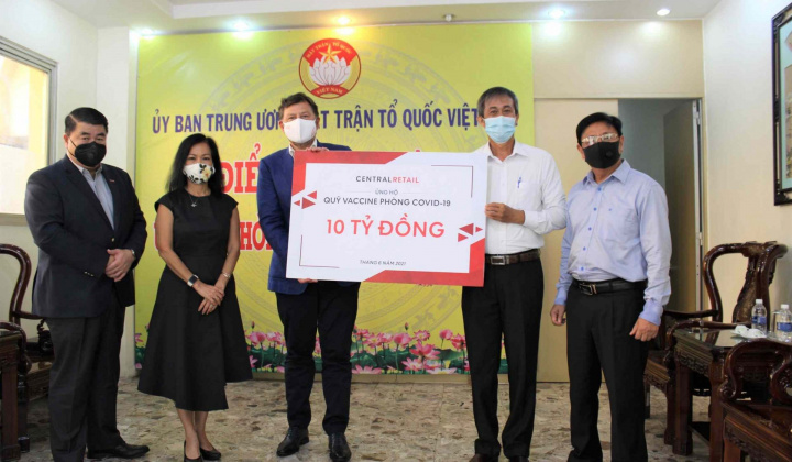 Central Retail đóng góp 10 tỷ đồng cho chương trình tiêm vaccine phòng dịch Covid-19