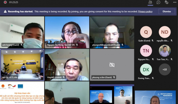 Đào tạo cán bộ quản lý năng lượng, kiểm toán viên năng lượng theo định hướng học tập suốt đời