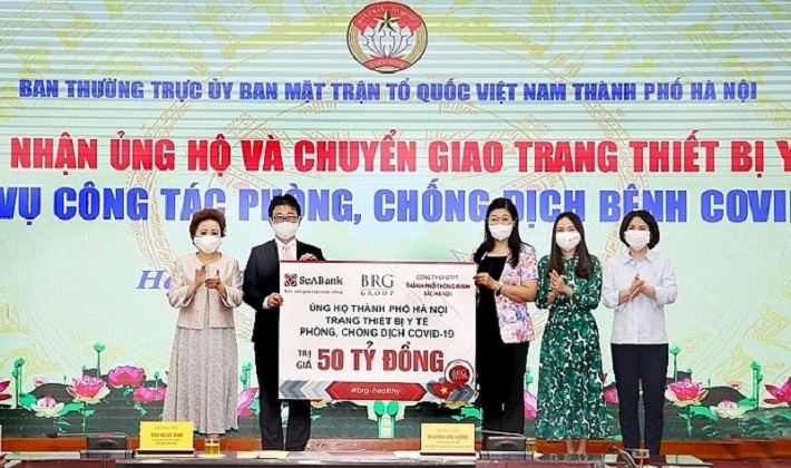 Tập đoàn BRG, Seabank cùng các đơn vị ủng hộ Hà Nội 50 tỷ đồng phòng, chống dịch Covid-19