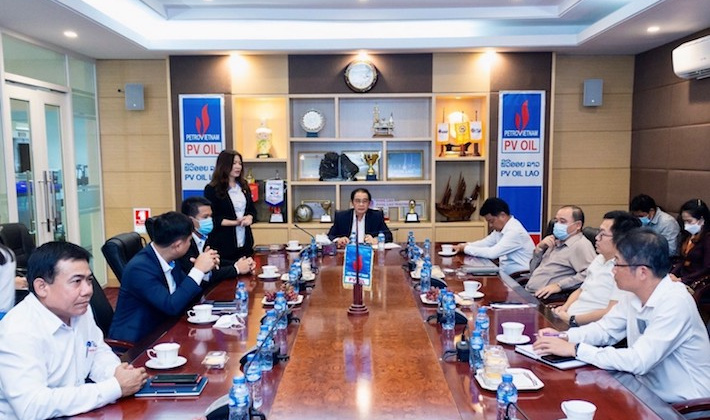 Bộ trưởng Bộ Công Thương Lào thăm và làm việc tại PVOIL Lào
