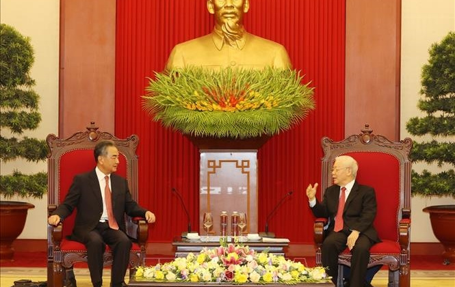 Tổng Bí thư Nguyễn Phú Trọng tiếp Ủy viên Quốc vụ, Bộ trưởng Ngoại giao Trung Quốc