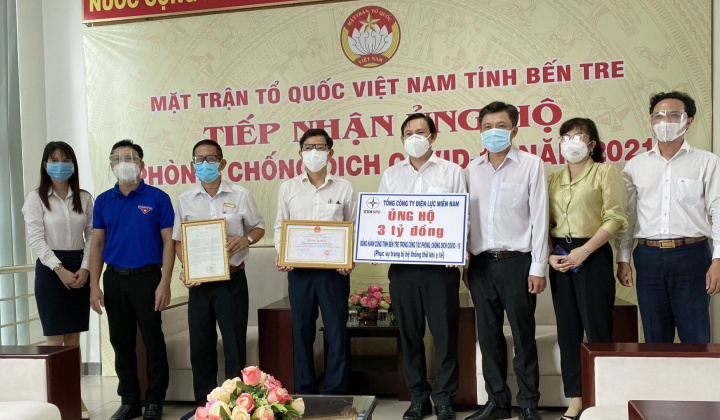 Ngành Điện đồng hành, hỗ trợ tỉnh Bến Tre phòng, chống dịch Covid-19