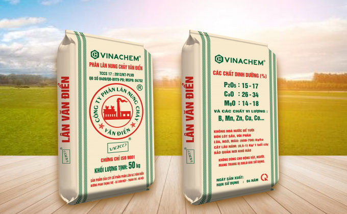 Phân lân nung chảy Văn Điển thay đổi bao bì mới