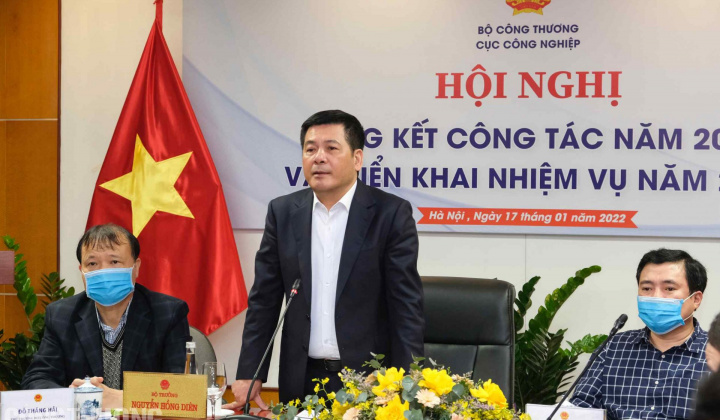 Bộ trưởng Nguyễn Hồng Diên giao 5 nhiệm vụ trọng tâm cho Cục Công nghiệp năm 2022