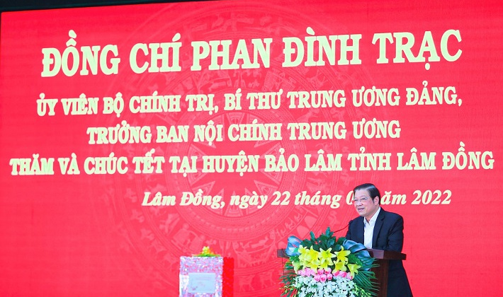 Trưởng Ban Nội chính Trung ương thăm, chúc tết tại Công ty Nhôm Lâm Đồng - TKV