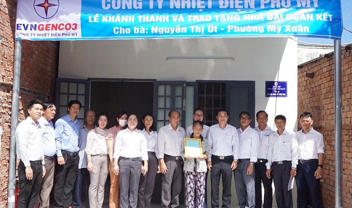 Nhiệt điện Phú Mỹ: Trao nhà Đại đoàn kết cho người nghèo tại địa phương năm 2022