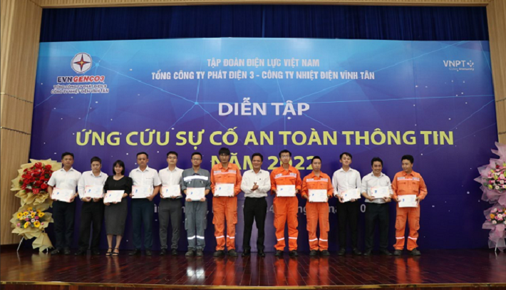 Nhiệt điện Vĩnh Tân diễn tập ứng cứu sự cố an toàn thông tin năm 2022