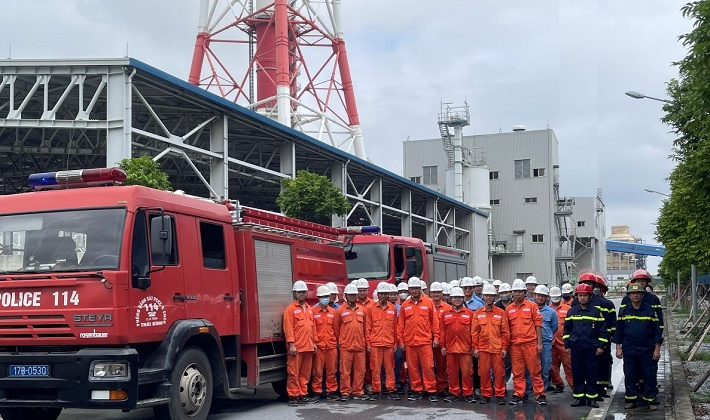 Nhiệt điện Thái Bình: Huy động sức mạnh, phối hợp thường xuyên nâng cao năng lực chữa cháy