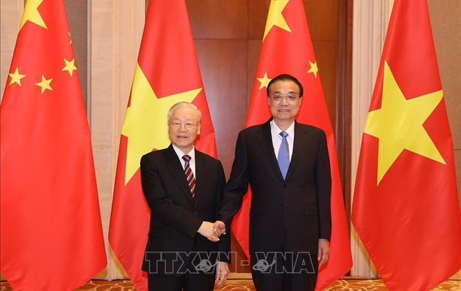 Tổng Bí thư Nguyễn Phú Trọng hội kiến Thủ tướng Quốc vụ viện Trung Quốc Lý Khắc Cường