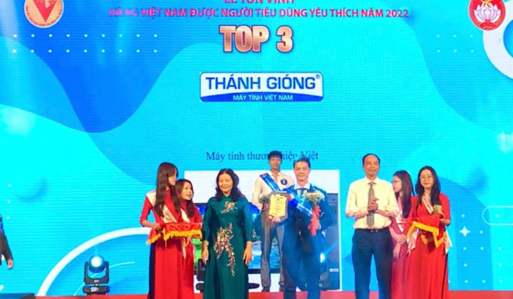 Máy tính Thánh Gióng lọt TOP 3 sản phẩm “Hàng Việt Nam được người tiêu dùng yêu thích” năm 2022