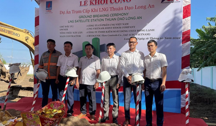 CNG Việt Nam khởi công xây dựng trạm cấp khí LNG đầu tiên tại KCN Thuận Đạo, Long An