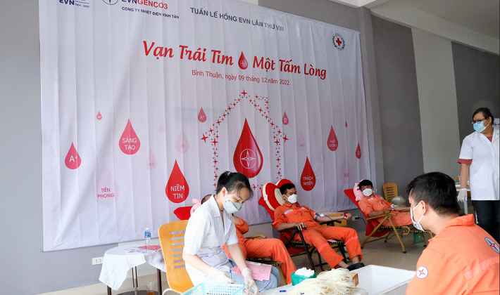 Nhiệt điện Vĩnh Tân hưởng ứng Tuần lễ hồng EVN lần thứ VIII