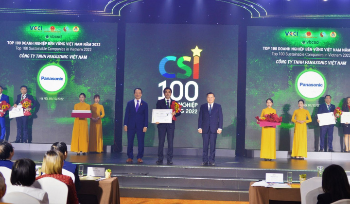 Panasonic được vinh danh trong TOP 100 Doanh nghiệp Phát triển Bền vững