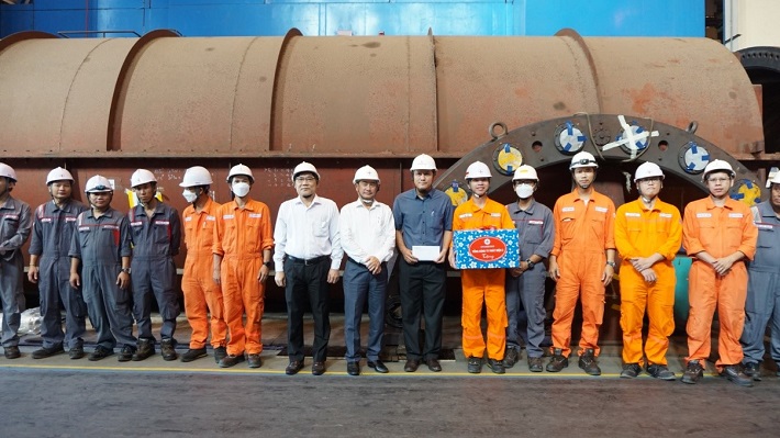 Trên công trường đại tu tổ máy ST14 Nhà máy Nhiệt điện Phú Mỹ 1