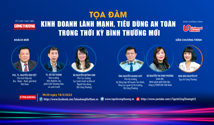 [TỌA ĐÀM TRỰC TUYẾN] Kinh doanh lành mạnh, tiêu dùng an toàn trong thời kỳ bình thường mới