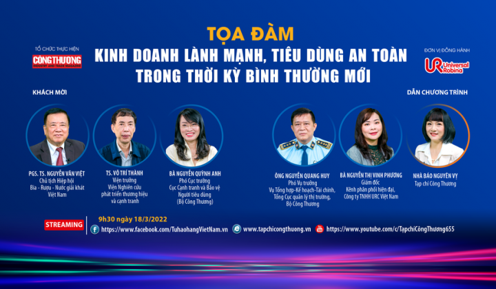 [TRỰC TUYẾN] Kinh doanh lành mạnh, tiêu dùng an toàn trong thời kỳ bình thường mới