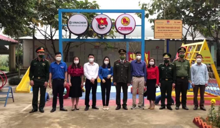 Đoàn Thanh niên Casumina: Khánh thành sân chơi thiếu nhi tại điểm trường Mầm non Đồng Yên