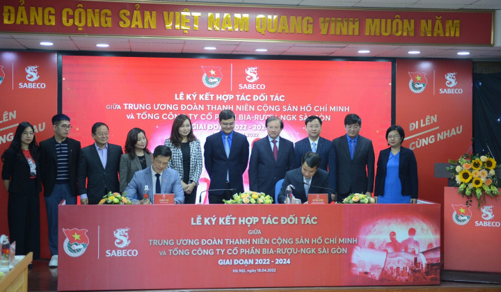 Trung ương Đoàn TNCS Hồ Chí Minh và SABECO ký kết hợp tác giai đoạn 2022 -2024