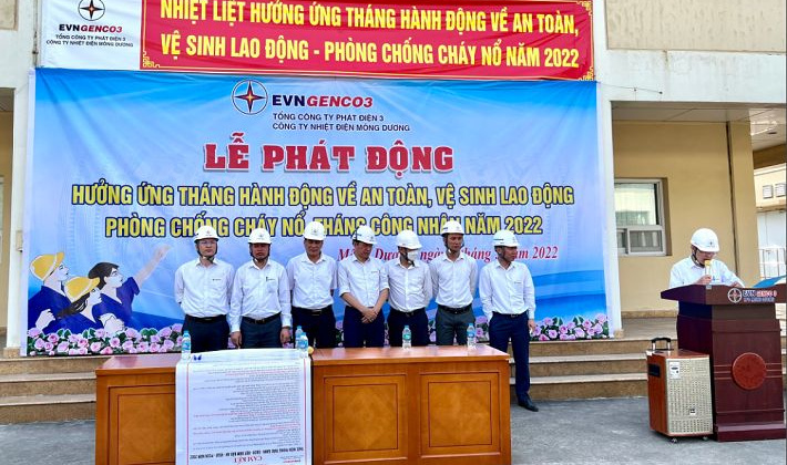 Công ty Nhiệt điện Mông Dương: Tích cực hưởng ứng Tháng hành động ATVSLĐ năm 2022
