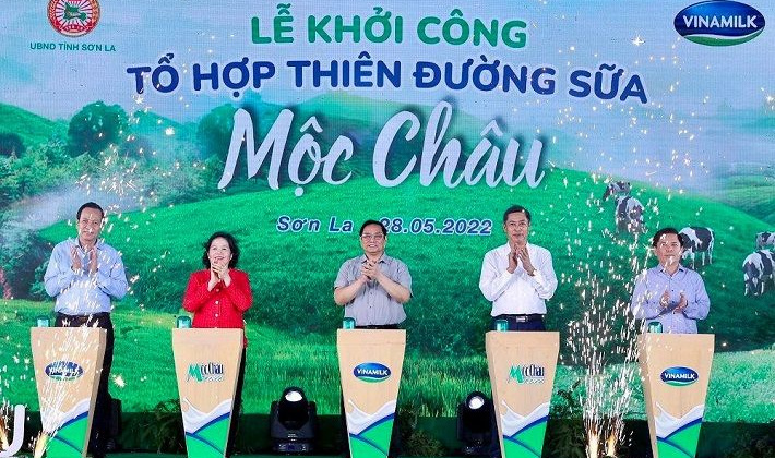 Thủ tướng Phạm Minh Chính dự lễ khởi công tổ hợp Thiên đường sữa Mộc Châu