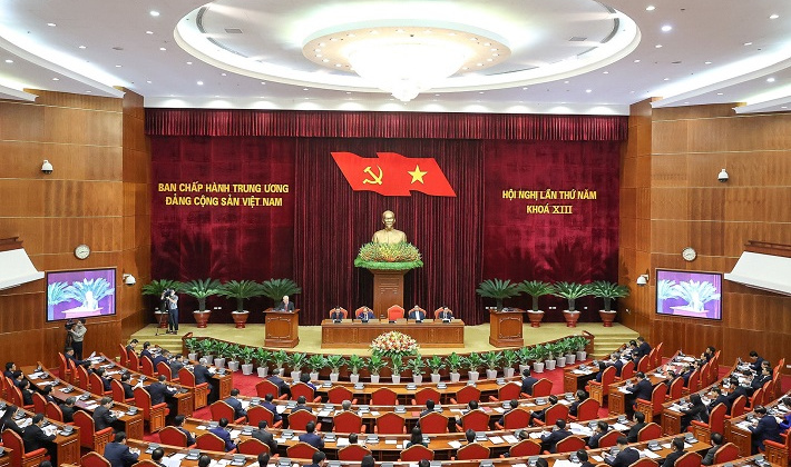 Thông cáo báo chí về ngày làm việc thứ nhất của Hội nghị Trung ương 5