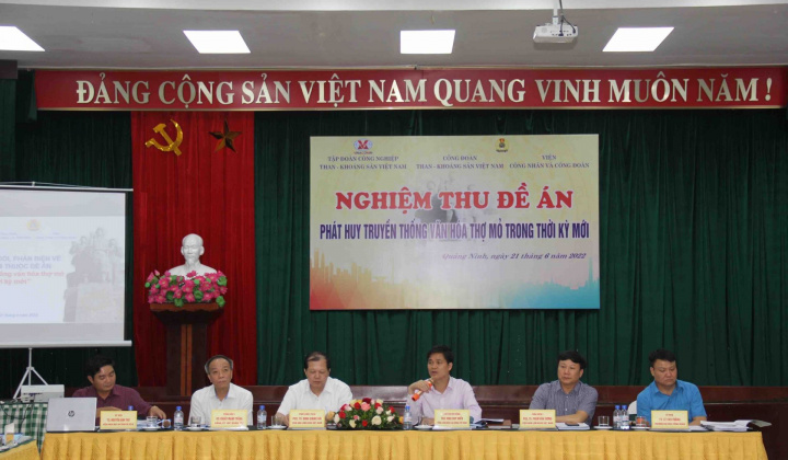 TKV nghiệm thu đề án “Phát huy truyền thống văn hóa thợ mỏ trong thời kỳ mới”