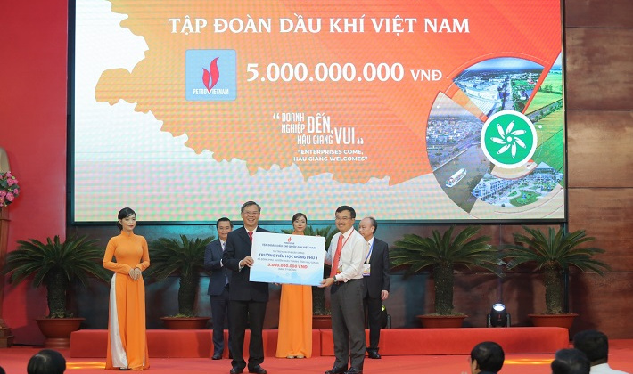 PV GAS tiếp tục chương trình xây dựng trường học tại tỉnh Hậu Giang