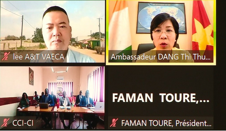 Kết nối trực tuyến  kinh doanh Việt Nam - Bờ Biển Ngà