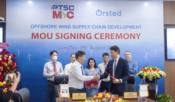 PTSC M&C - Ørsted ký kết hợp tác lĩnh vực điện gió ngoài khơi