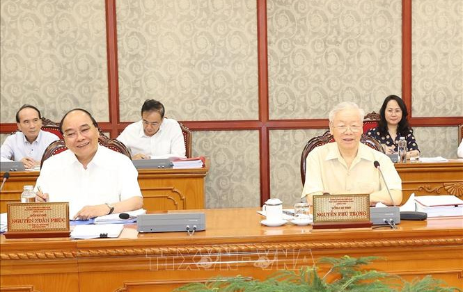 Tổng Bí thư chủ trì họp Bộ Chính trị, Ban Bí thư cho ý kiến các đề án