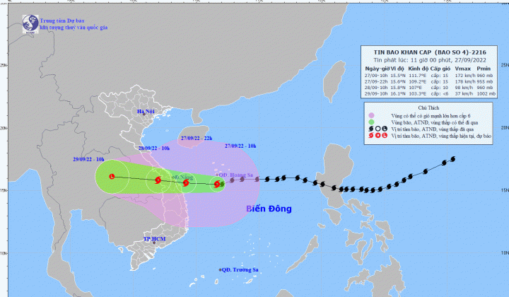 Thủ tướng tiếp tục ra công điện yêu cầu tập trung ứng phó khẩn cấp với bão số 4