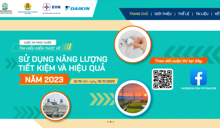 Phát động cuộc thi trực tuyến “Tìm hiểu kiến thức về sử dụng năng lượng tiết kiệm và hiệu quả năm 2023”