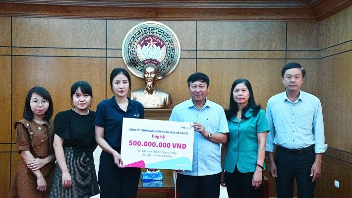 Bảo hiểm nhân thọ MB Ageas Life hỗ trợ nạn nhân vụ cháy chung cư mini ở Khương Hạ