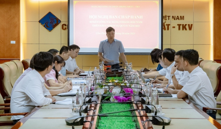 Đảng ủy Than Thống Nhất: Triển khai 3 nhiệm vụ trọng tâm trong quý IV/2023