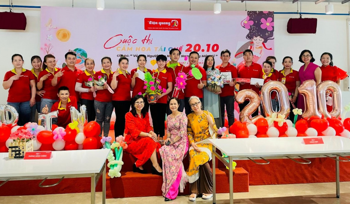 Điện Quang: Thi cắm hoa tái chế hưởng ứng Net Zero nhân ngày 20/10