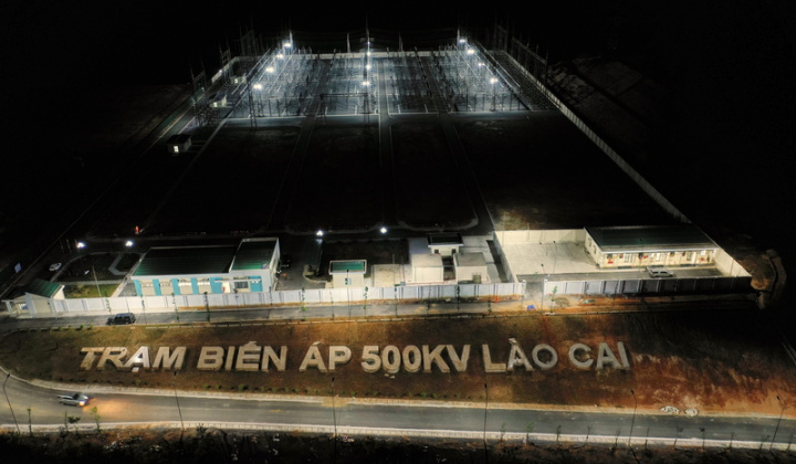 Trạm biến áp 500 kV Lào Cai được đóng điện các đường dây 220 kV và đấu nối (Giai đoạn 1)