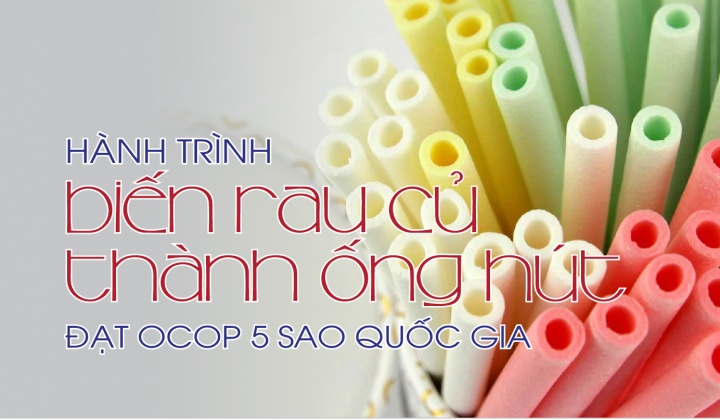 Hành trình biến rau củ thành ống hút đạt OCOP 5 sao Quốc gia