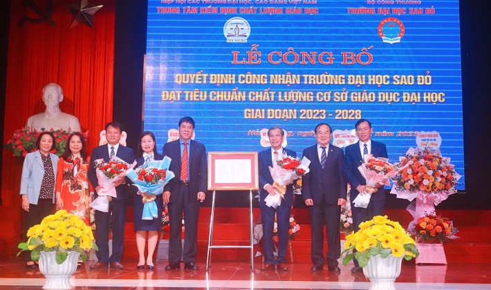 Trường Đại học Sao Đỏ đạt tiêu chuẩn chất lượng cơ sở giáo dục đại học giai đoạn 2023 - 2028