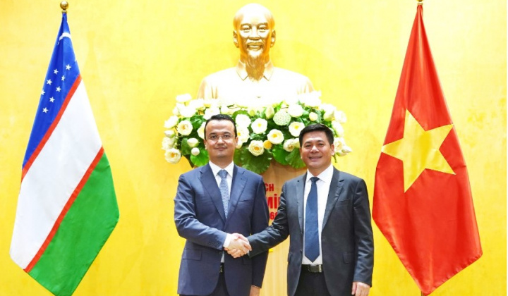 Bộ trưởng Nguyễn Hồng Diên tiếp và làm việc với Bộ trưởng Bộ Đầu tư, Công nghiệp và Thương mại CH Uzbekistan