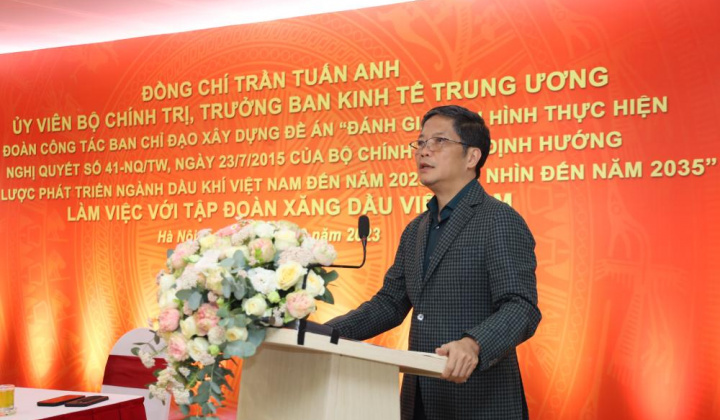 Ban Kinh tế Trung ương làm việc với Tập đoàn Xăng dầu Việt Nam về Nghị quyết 41-NQ/TW của Bộ Chính trị