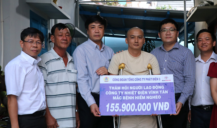 Công đoàn EVNGENCO3 hỗ trợ hơn 155 Triệu đồng cho lao động gặp khó khăn, bệnh tật