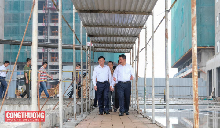 Bộ trưởng Nguyễn Hồng Diên khảo sát thực tế 2 dự án công nghiệp, nhà ở xã hội tại Bắc Giang