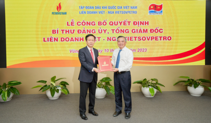 Bổ nhiệm ông Vũ Mai Khanh giữ chức Bí thư Đảng ủy, Tổng giám đốc Vietsovpetro