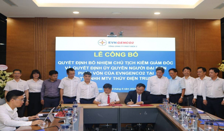 Thủy điện Trung Sơn có lãnh đạo mới