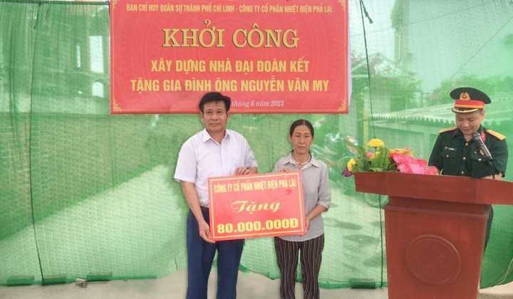 Nhiệt điện Phả Lại chung tay xây dựng “Nhà đồng đội – Nhà Đại đoàn kết”
