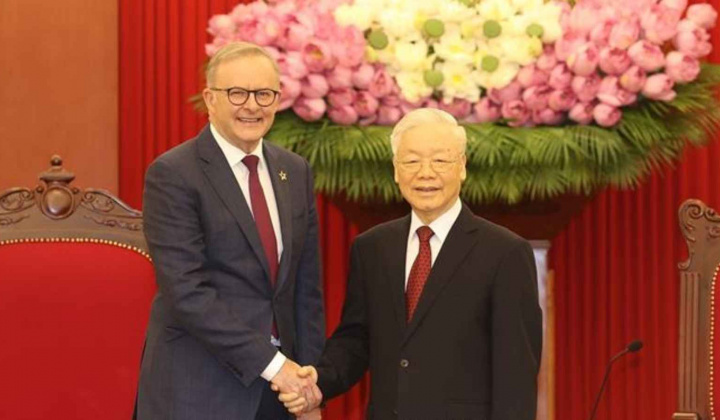 Tổng Bí thư Nguyễn Phú Trọng tiếp Thủ tướng Australia Anthony Albanese